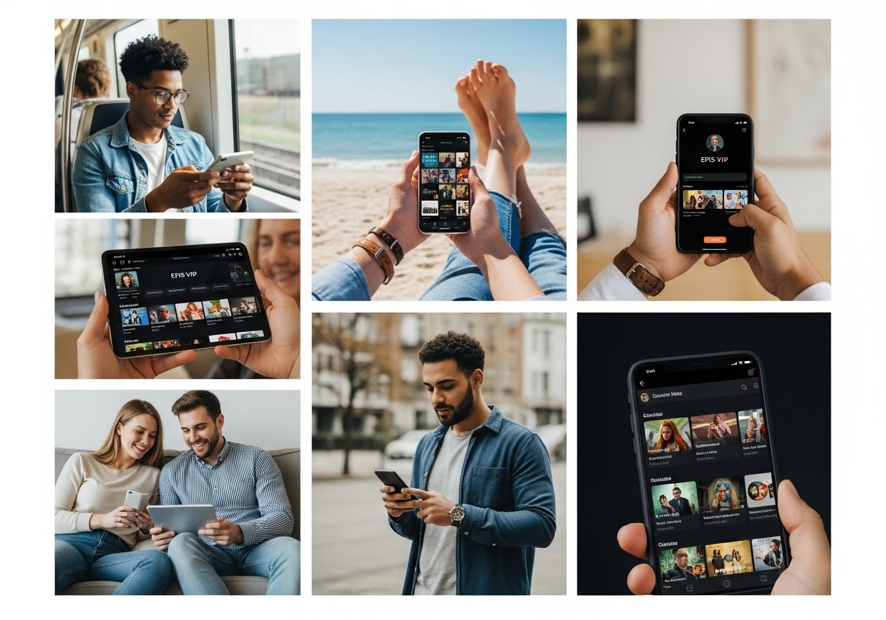 People enjoying short‑form content in everyday moments